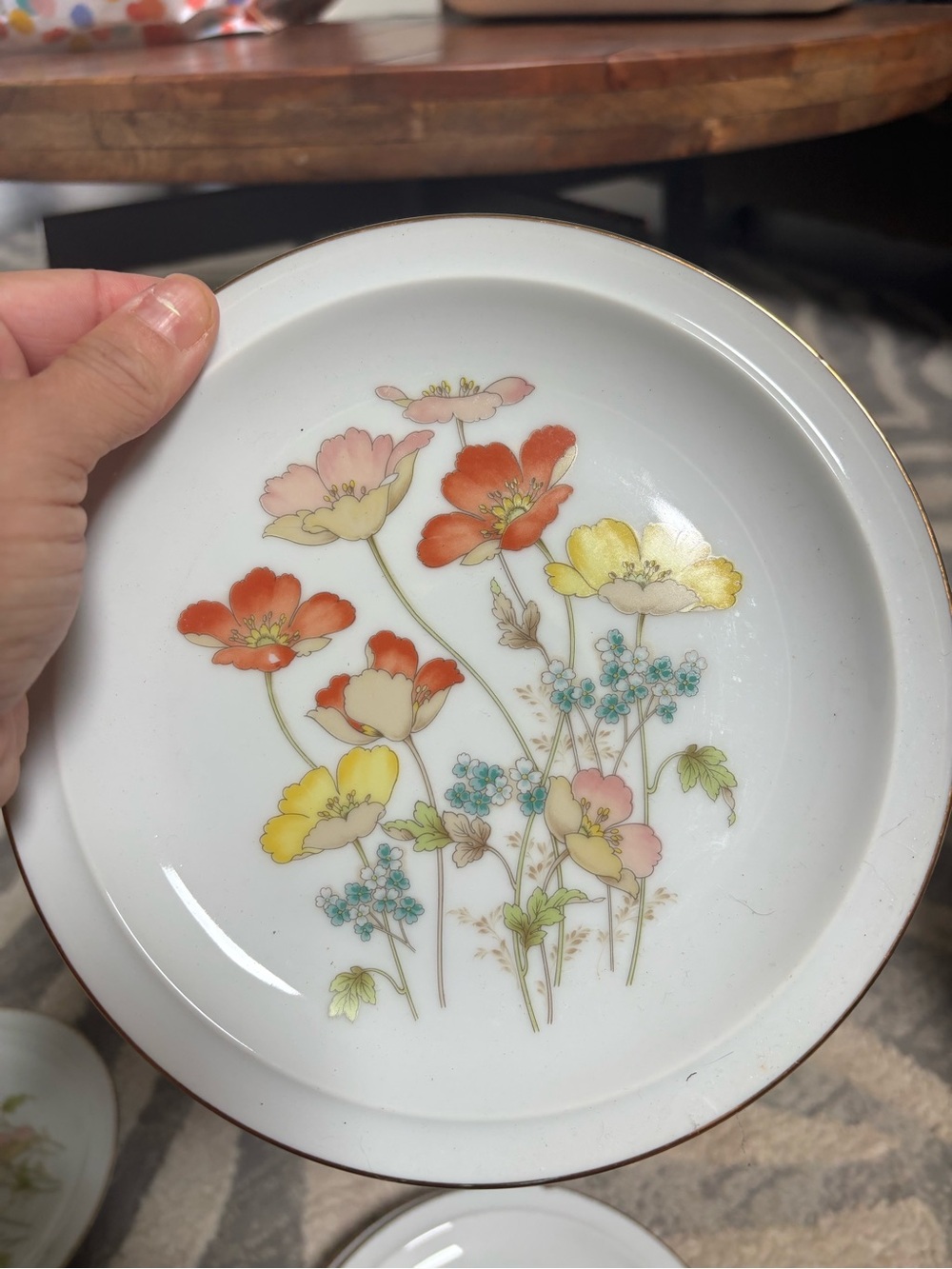 Fanci florals made in Japan small plates porcelain